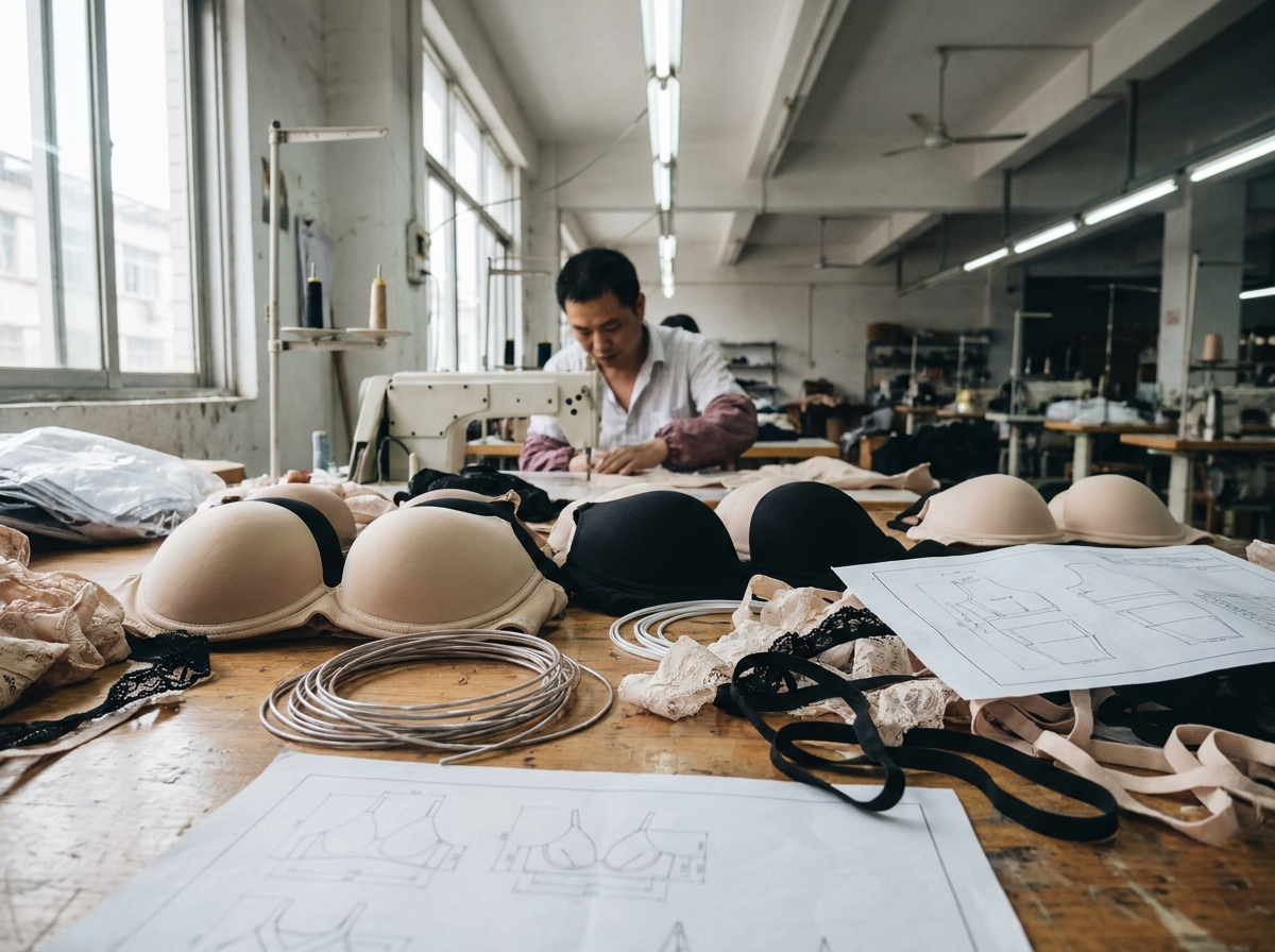 Custom bra components, cups and straps for development